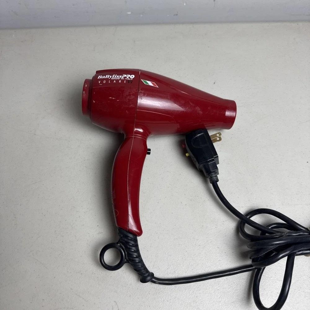 Babyliss Pro Nano Titanium Volare V1 Hair Dryer Blower Full SZ Red Ferrari